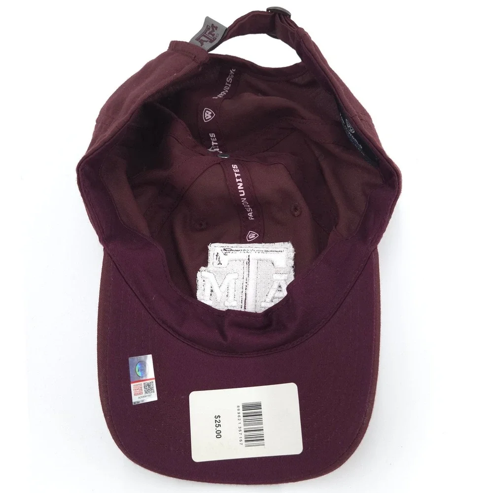 Texas A&M Hat Mens Maroon Red Adjustable Strapback Dad Cap Top of the World NEW